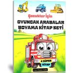 Çocuklar İçin Oyuncak Arabalar Boyama Kitabı 4 Kitap