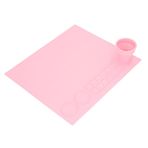 Çocuklar için Silikon Boyama Matları Boyut 40 x 45,6 cm, Güvenli ve Çevre Dostu, Temizlemesi Kolay, Büyük El İşi Halı Kupalı Çoklu