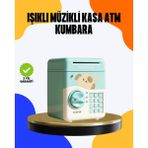 Çocuklar Için Su Yeşili Atm Kasa Tasarımlı Şifreli Kumbara - Lisinya