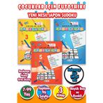 Cocuklar Icin Zeka & Dikkat Guclendiren Futoshıkı 3'Lu Set - Yeni Nesil Japon Sudoku 7-99 Yas