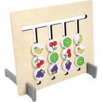 Çocuklar Montessori Eğitim Dört Renk ve Meyve Kart Ahşap Oyuncaklar ile Çift Taraflı Eşleştirme (Yurt Dışından)