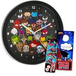 Çocuklar ve Yetişkinler için Avengers Duvar Saati - Marvel Oda Dekoru Paketi 25,4 cm Duvar Saati Plus Çıkartma ve Daha Fazlası | Avengers Hediyeleri