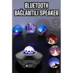 Çocuklara Özel Şarjlı Bluetooth Hoparlör Parti Led Lambası Yıldızlı Projeksiyon P56429s2816