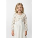 Çocuksan Baby&Kids Wear Kız Çocuk Bej Puantiyeli Bolero Ceket - Abiye Üst - Şık Davetlik Ceket