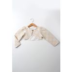 Çocuksan Baby&Kids Wear Kız Çocuk Bej Puantiyeli Bolero Ceket - Abiye Üst - Şık Davetlik Ceket