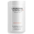 Codeage Liposomal Vitamin C 1500mg with Zinc,Elderberry,Citrus-Quercetin- Rose Hips 180 Capsules. (Renksiz)
