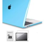 Codegen Apple 13 Macbook Pro A2338 M1 Kristal Mavi Kılıf Koruyucu + Ekran Filmi