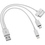 Codegen Apple iPhone Uyumlu 30 Pin / 8 Pin / Micro USB 20 Cm Şarj Kablosu CDG-CNV73