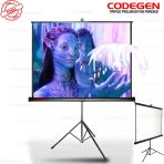 Codegen Tx-18 Tripod Projeksiyon Perdesi 180X180 (Arkası Siyah Fonlu - Taşınabilir Ayaklı Model)(1923)