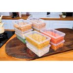 Codemfire Saklama Kabı Erzak Saklama Kabı 10'lu 2 Litre Kapaklı Kilitli Dondurucu, Gıdaya Uygun (23X14X8CM) - 2 lt
