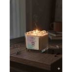Coffe Latte Doğal Kokulu Cam Kavanoz 200CL Mum Candle - Açık Kahve