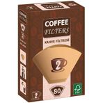 Coffee Filters 1/2 2 Numara Brown 80 Adet Filtre Kahve Kağıdı