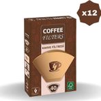 Coffee Filters Coffe Filters Filtre Kahve Kağıdı Brown 40'Lı - (12 Adet)
