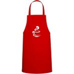 Coffee Özel Baskılı Chef Mutfak Önlüğü Kırmızı