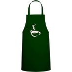 Coffee Tasarım Özel Baskılı Chef Mutfak Önlüğü Avcı Yeşili