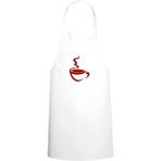Coffee Tasarım Özel Baskılı Chef Mutfak Önlüğü Beyaz