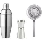 Coffeein 3'lü Avantajlı Shaker Jigger ve Bar Süzgeci Set