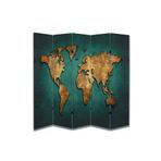 Coğrafya Temalı Özel Tasarım Paravan Room Divider PRV1169, 180 x 180