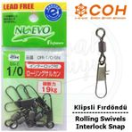 COH Klipsli Fırdöndü #1/0 19kg (Interlock Snap)