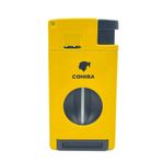 Cohiba Çift Torch Jet Alev Puro Çakmağı V-Cut Puro Kesicili - Sarı