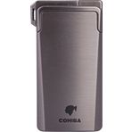 Cohiba Tek Torch Pürmüz & Soft Flame Fırçalı Gunmetal Puro & Pipo Çakmağı