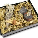 Coho Box Antique Meditation Bakır Tütsülük & 2 Palo Santo & Adaçayı Tütsü Seti