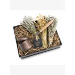 Coho Box Antique Tütsü Gezdirme Çanağı & Üzerlik & Adaçayı & Lavanta Hediye Seti