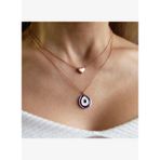 Coho Silver Celestia & Astra Eye El Yapımı Gümüş Nazar & Kalp Kolye Seti