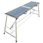 Çok Amaçlı Alüminyum İskele Merdiveni Ayarlanabilir Katlanır Çalışma Platformu 400Kg Yük Kapasitesi 27Cm Genişlik 180Cm Uzun Alçıpan ve Ev Projeleri için İdeal