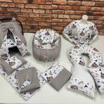 Çok Amaçlı Babynest, Puset Örtüsü ve Minderi, Alt Açma ve Battaniye, Nevresim Takımı, Emzirme Minderi, Emzirme Önlüğü 15'li Set