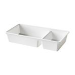 Çok Amaçlı Beyaz Kutu IKEA Bölmeli MeridyenDukkan 33x17 cm Her A