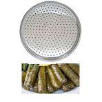 Çok Amaçlı Çelik Delikli Tepsi – Sarma Dolma Altlığı & Pizza Pişirme Tepsisi – Dayanıklı Metal Fırın Tepsisi 24 cm