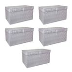 Çok Amaçlı Düzenleyici Kutu Organizer Cırt Cırtlı Hurç Mega Plus Boy 40cm X 30cm X 70cm (5 Adet)