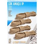 Çok Amaçlı Kalın İp Hamak İpi - Çamaşır İpi Salıncak İpi Atlama İpi 40 Metre