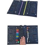 Çok Amaçlı Keçe Çanta ve Kalemlik, Antrasit Renk, Tablet ve Defter Için - Ahşap - Seçenek 1