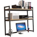 Çok Amaçlı Kitaplık ve Ferforje Depolama Rafları Raflı Masaüstü Nizer 105X32X90Cm