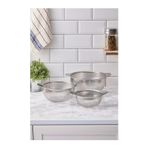 Çok Amaçlı Kulplu Paslanmaz Çelik Tel Süzgeç 3 Lü Set 18CM - 22CM - 26CM