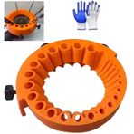 Çok amaçlı matkap uçları taşlama makinesi, eski matkap taşlama makineleri, taşınabilir matkap ucu taşlayıcı, 2 ila 13 mm delme için kauçuk eldivenlerle komple, 125 mm için zımpara makinesi (turuncu)