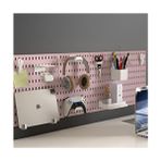 Çok Amaçlı Pano Organizatör Set 3 (52X36CM) Dübelli -Pano Pembe -Aksesuarlar Beyaz