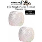 Çok Amaçlı Plastik Kopmaz Uçurtma Ipi Çamaşır Ipi 2 Adet Renkli 100 Metre Naylon Ip Çırpı Ipi Çizim Inşaat Duvar Ipi - Beyaz