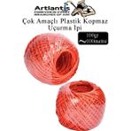 Çok Amaçlı Plastik Kopmaz Uçurtma Ipi Çamaşır Ipi 2 Adet Renkli 100 Metre Naylon Ip Çırpı Ipi Çizim Inşaat Duvar Ipi - Kırmızı