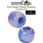 Çok Amaçlı Plastik Kopmaz Uçurtma Ipi Çamaşır Ipi 2 Adet Renkli 100 Metre Naylon Ip Çırpı Ipi Çizim Inşaat Duvar Ipi - Mavi