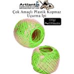 Çok Amaçlı Plastik Kopmaz Uçurtma Ipi Çamaşır Ipi 2 Adet Renkli 100 Metre Naylon Ip Çırpı Ipi Çizim Inşaat Duvar Ipi - Yeşil