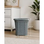 Çok Amaçlı Plastik Sepet 20 Lt Örgü Desenli Sepet 33 cm Yükseklik Çamaşır Oyuncak Banyo Düzenleyici