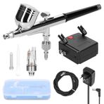 Çok amaçlı Profesyonel 0.3mm Airbrush Hava Kompresörü Kiti 20-35PSI Airbrush Kalem Hava Pompası Seti Model Yapımı için DIY Sanat Boyama
