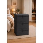Çok Amaçlı Saklama Kutusu Düzenleyici Kapaklı Sandık Tipi Kutu Hurç Organizer 3 Lü Set (Antrasit, MAXİ 50x40x30)