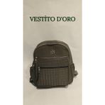 Çok Cepli Kapitoneli Kadın Sırt Çantası - Vestito D'oro - Gri