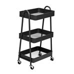 Çok fonksiyonlu 3-Tier Rolling Utility Sepeti Organizatör Depolama Raf Arabası Tekerlekli Mutfak Yatak Odası Banyo Oturma Odası Bahçe Ofis