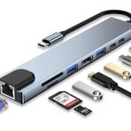 ÇOK FONKSİYONLU 4K HD HDMİ VGA RJ45 PD USB TYPE C SD TF HAFIZA KARTI HUB ÇEŞİTLERİ HER İHTİYACI GİDERECEK ÇEŞİT MEVCUTTUR (4K HD HDMİ VGA RJ45 PD USB TYPE C SD TF HAFIZA KARTI ÇOKLU HUB 04)
