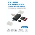 Çok Fonksiyonlu 6 İn 1 Otg Kart Okuyucu Telefon Tablet Pc Uyumlu